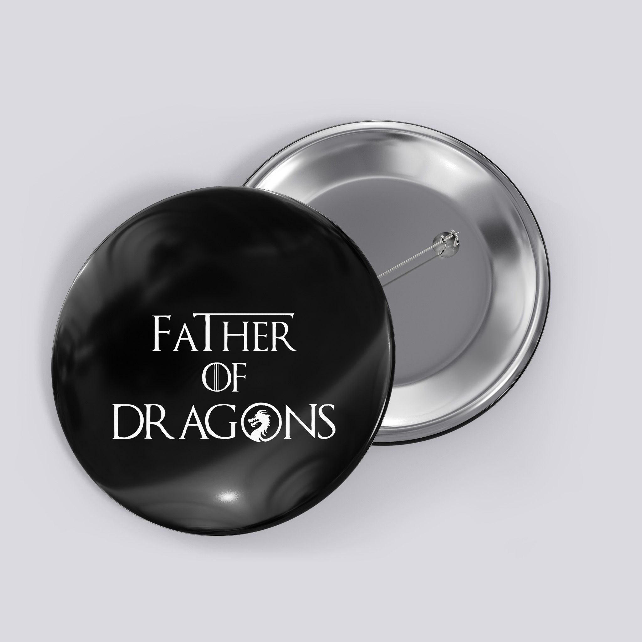 Father Of Dragons Fathers Day Best Gift For Dad Button