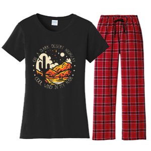 Funny On Dark Deserts Highway Cool Wind In My Hair Women's Flannel Pajama Set