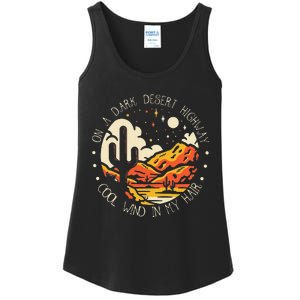 Funny On Dark Deserts Highway Cool Wind In My Hair Ladies Essential Tank