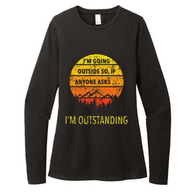 Funny Outdoor Dad Joke Pun IM Outstanding Womens CVC Long Sleeve Shirt