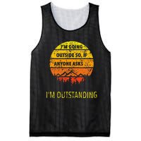 Funny Outdoor Dad Joke Pun IM Outstanding Mesh Reversible Basketball Jersey Tank