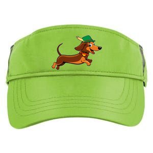 Funny Oktoberfest Dachshund Adult Drive Performance Visor