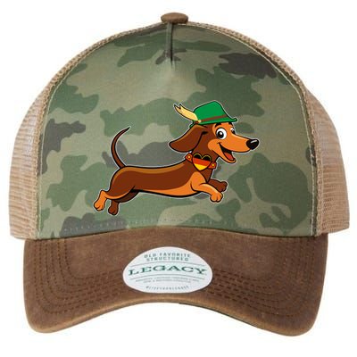 Funny Oktoberfest Dachshund Legacy Tie Dye Trucker Hat