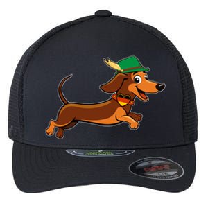 Funny Oktoberfest Dachshund Flexfit Unipanel Trucker Cap