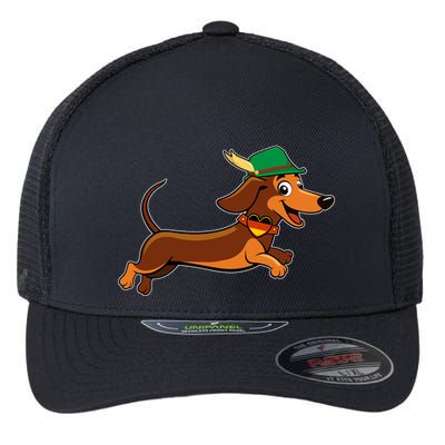 Funny Oktoberfest Dachshund Flexfit Unipanel Trucker Cap