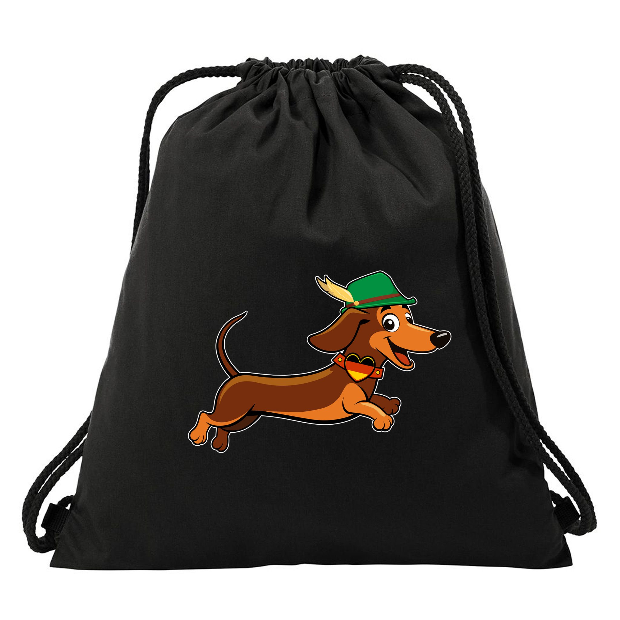Funny Oktoberfest Dachshund Drawstring Bag