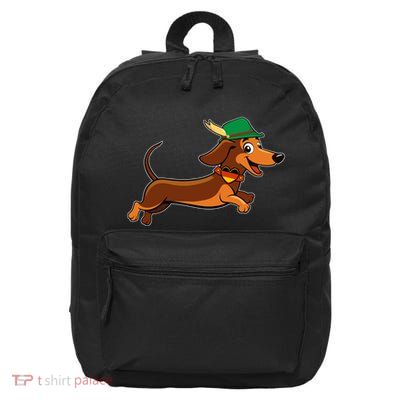 Funny Oktoberfest Dachshund 16 in Basic Backpack
