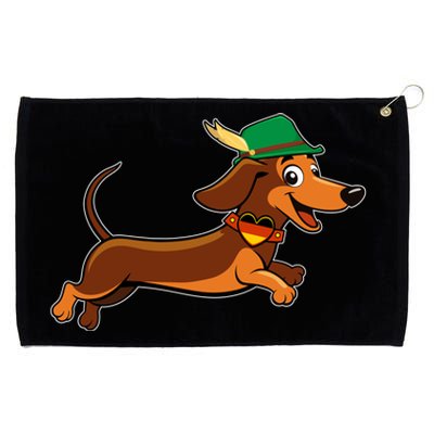 Funny Oktoberfest Dachshund Grommeted Golf Towel