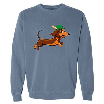 Funny Oktoberfest Dachshund Garment-Dyed Sweatshirt