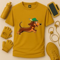 Funny Oktoberfest Dachshund Cooling Performance Crew T-Shirt
