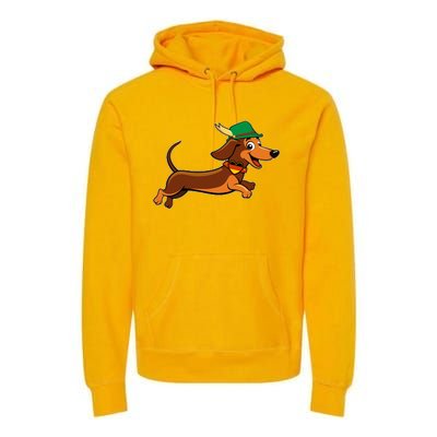 Funny Oktoberfest Dachshund Premium Hoodie