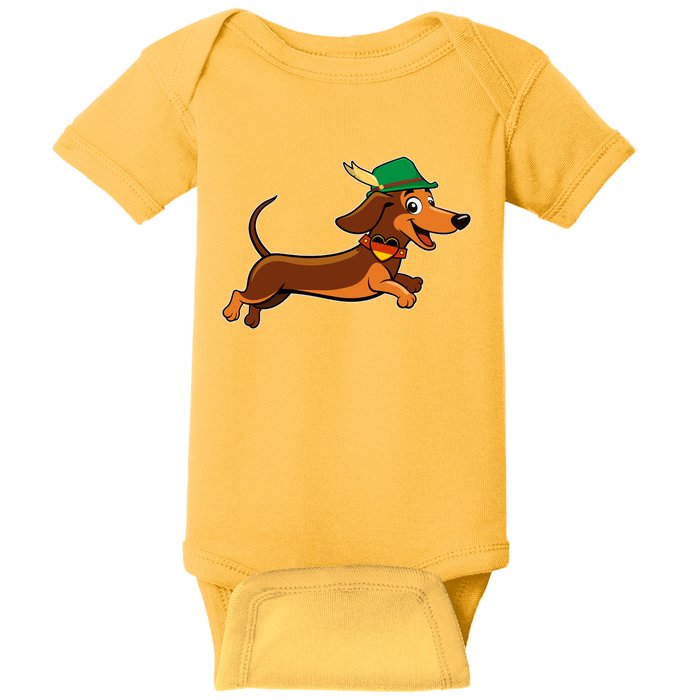 Funny Oktoberfest Dachshund Baby Bodysuit