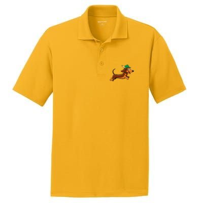 Funny Oktoberfest Dachshund PosiCharge RacerMesh Polo