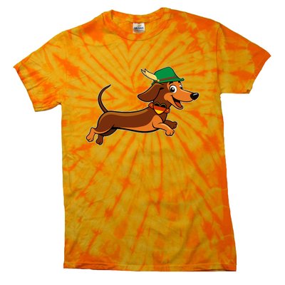 Funny Oktoberfest Dachshund Tie-Dye T-Shirt