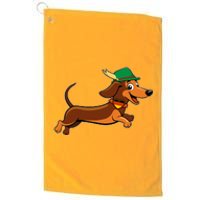 Funny Oktoberfest Dachshund Platinum Collection Golf Towel