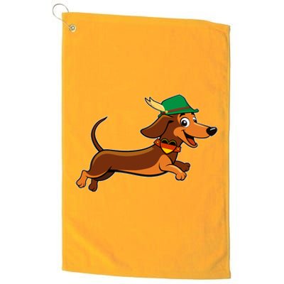 Funny Oktoberfest Dachshund Platinum Collection Golf Towel