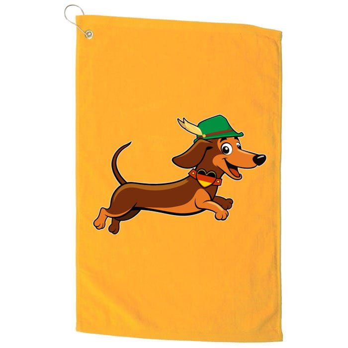 Funny Oktoberfest Dachshund Platinum Collection Golf Towel