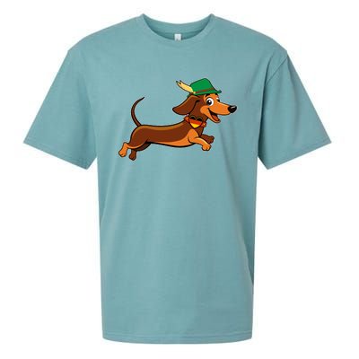 Funny Oktoberfest Dachshund Sueded Cloud Jersey T-Shirt