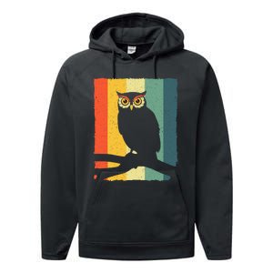 Funny Owls Design For Women Animal Lover Night Owl Performance Fleece Hoodie