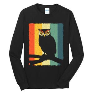 Funny Owls Design For Women Animal Lover Night Owl Tall Long Sleeve T-Shirt