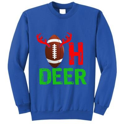 Football Oh Deer Gift Funny Christmas Reindeer Sweatshirt