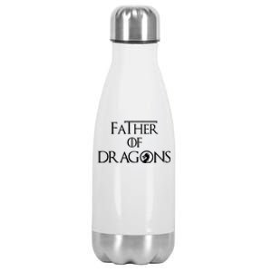 Father Of Dragons Fathers Day Best Gift For Dad Stainless Steel Insulated Water Bottle