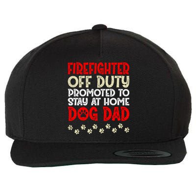 Firefighter Offgiftduty Dog Dad Fire Retired Retiret Great Gift Wool Snapback Cap