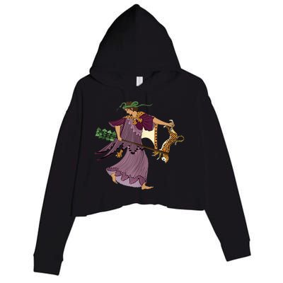 Follower Of Dionysos: Maenad Crop Fleece Hoodie