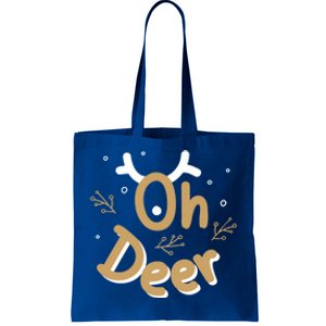 Funny Oh Deer Christmas Deer Xmas Vacation Gift Tote Bag