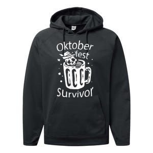 Fun Oktoberfest Design For Oktoberfest Lovers Performance Fleece Hoodie