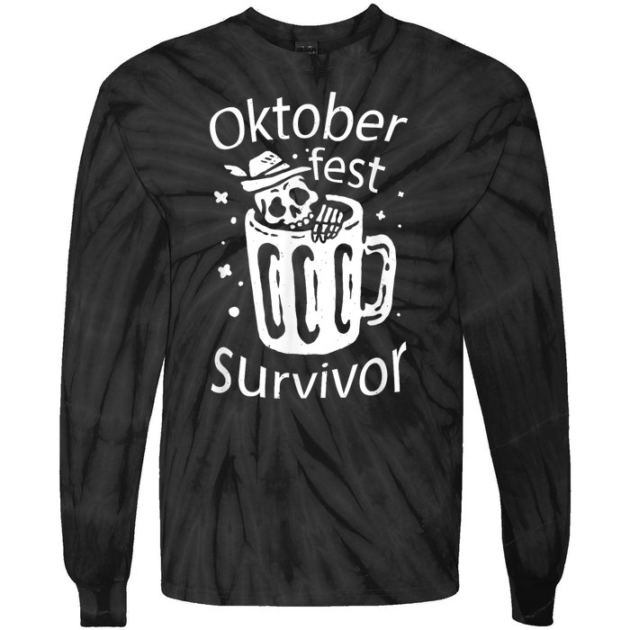 Fun Oktoberfest Design For Oktoberfest Lovers Tie-Dye Long Sleeve Shirt