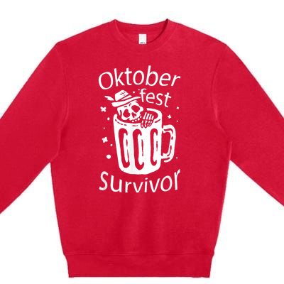 Fun Oktoberfest Design For Oktoberfest Lovers Premium Crewneck Sweatshirt