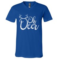 Funny Oh Deer Christmas Deer Xmas Vacation Cute Gift V-Neck T-Shirt