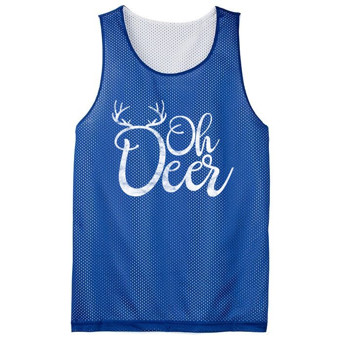 Funny Oh Deer Christmas Deer Xmas Vacation Cute Gift Mesh Reversible Basketball Jersey Tank