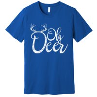 Funny Oh Deer Christmas Deer Xmas Vacation Cute Gift Premium T-Shirt