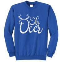 Funny Oh Deer Christmas Deer Xmas Vacation Cute Gift Tall Sweatshirt