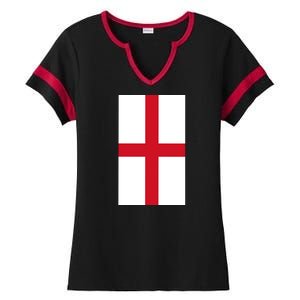 Flag Of England Ladies Halftime Notch Neck Tee