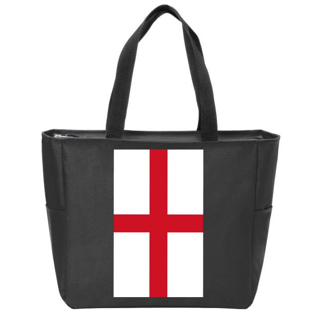 Flag Of England Zip Tote Bag