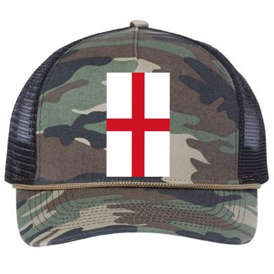 Flag Of England Retro Rope Trucker Hat Cap