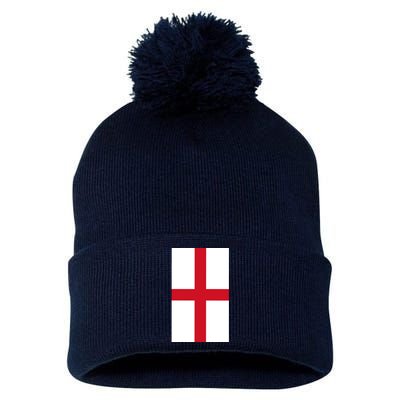 Flag Of England Pom Pom 12in Knit Beanie