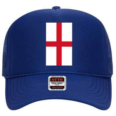 Flag Of England High Crown Mesh Back Trucker Hat