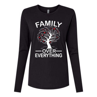 Family Over Everything Matching Family Reunion Party 2024 Womens Cotton Relaxed Long Sleeve T-Shirt