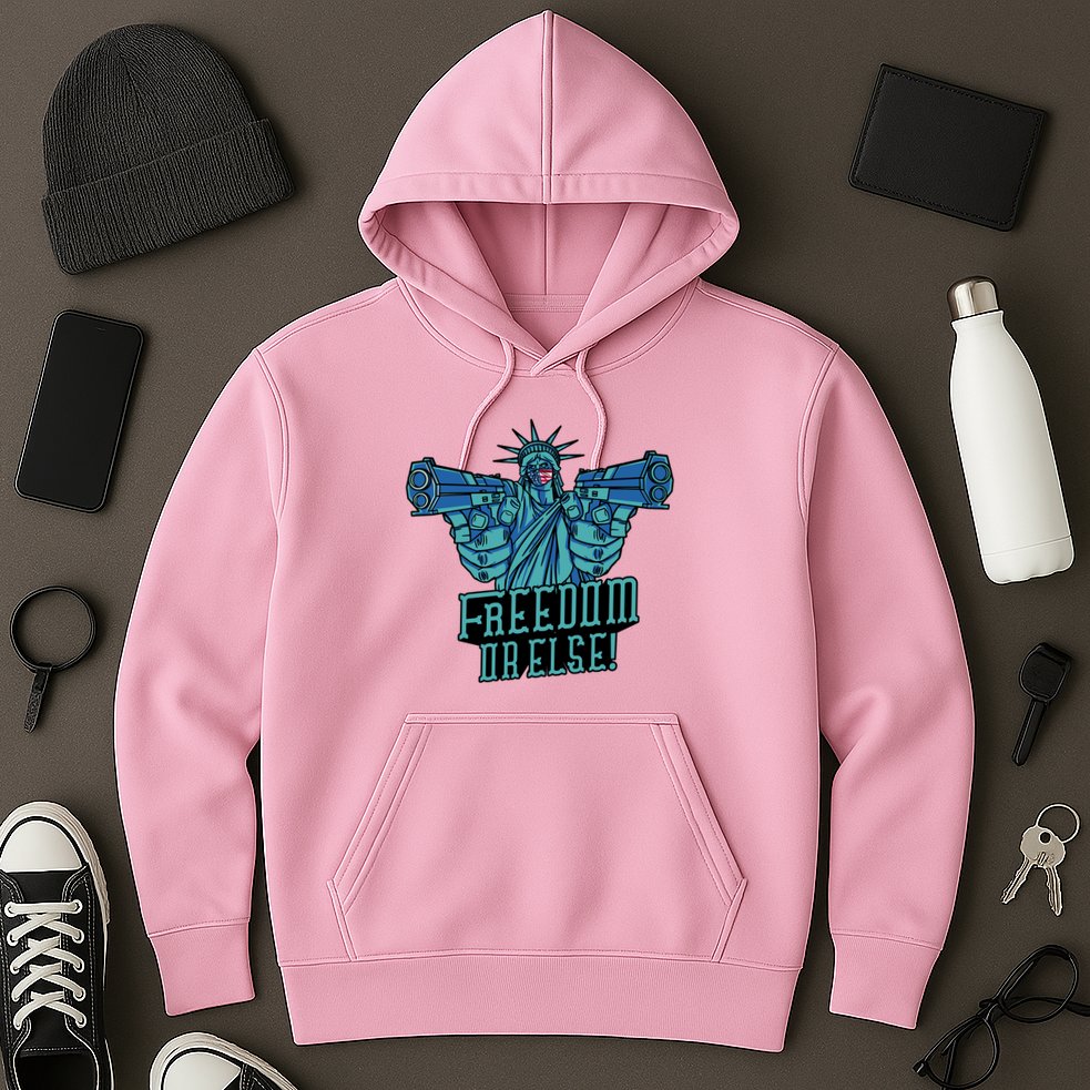 Freedom Or Else Statue Of Liberty Dual Guns Hoodie