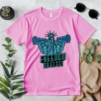 Freedom Or Else Statue Of Liberty Dual Guns Premium T-Shirt