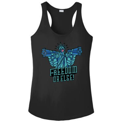 Freedom Or Else Statue Of Liberty Ladies PosiCharge Competitor Racerback Tank