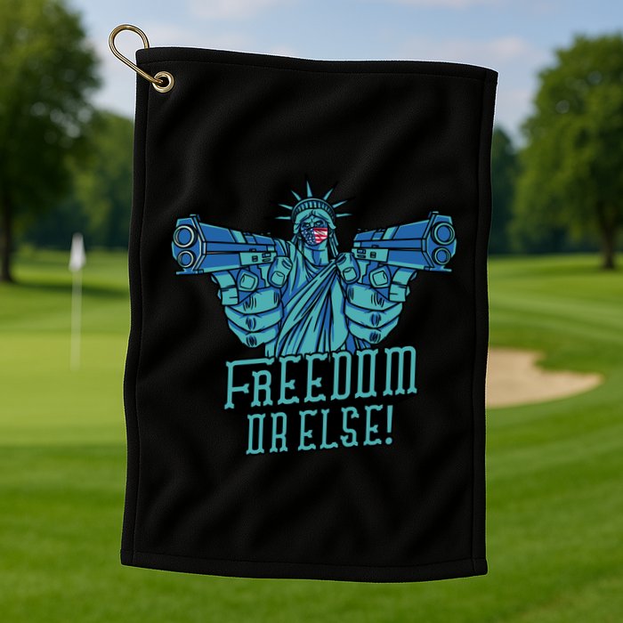 Freedom Or Else Statue Of Liberty Golf Towel