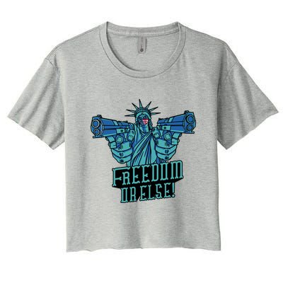Freedom Or Else Statue Of Liberty Crop Top