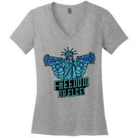 Freedom Or Else Statue Of Liberty Women's V-Neck T-Shirt