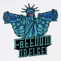 Freedom Or Else Statue Of Liberty Garment-Dyed Sweatshirt
