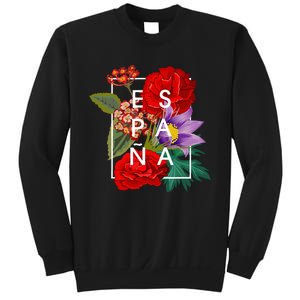 Flowers Of EspañA Spain Word Art Spanish Pride Sweatshirt